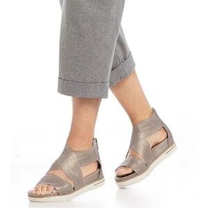 Eileen Fisher Sport Metallic Suede Sneaker Sandal, size 9
